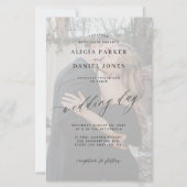 Papier Invitation de mariage moderne avec superposition d (Devant)