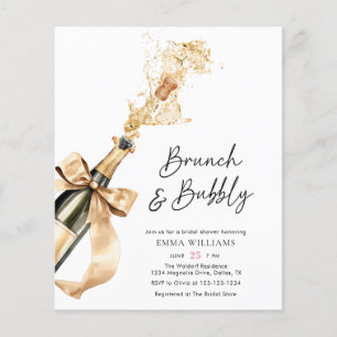 Papier Invitation de mariage moderne et brunch à petit bu