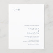 Papier Invitation de mariage moderne et budget monogramme (Devant)