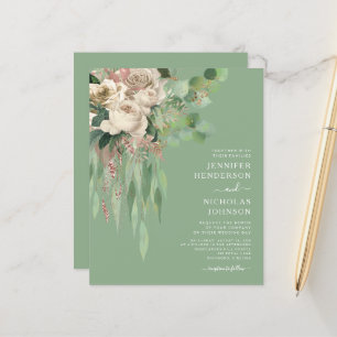 Papier Invitation de mariage moderne et économique avec r