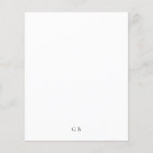 Papier Invitation de mariage moderne minimaliste (Dos)