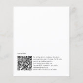 Papier Invitation de mariage noir blanc du code QR du scr (Dos)