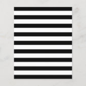 Papier Invitation de mariage pas chère à rayures noires (Dos)