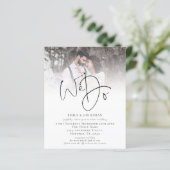 Papier Invitation de mariage photo avec code QR Budget We (Debout devant)
