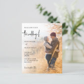 Papier Invitation de mariage photo budget (Debout devant)