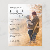 Papier Invitation de mariage photo budget (Devant)