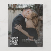 Papier Invitation de mariage photo moderne code QR budget (Dos)