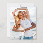 Papier Invitation de mariage PHOTO moderne CODE QR RSVP C (Dos)