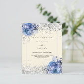 Papier Invitation de mariage pour 25 ans de mariage à fle (Debout devant)