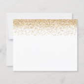 Papier Invitation de mariage pour Parties scintillant or (Dos)