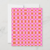 Papier Invitation de mariage rose orange Budget Checker (Dos)