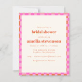 Papier Invitation de mariage rose orange Budget Checker (Devant)