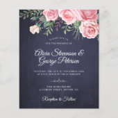Papier Invitation de mariage rustique à petit budget avec (Devant)