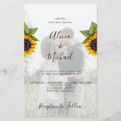 Papier Invitation de mariage rustique à petit budget avec (Devant)