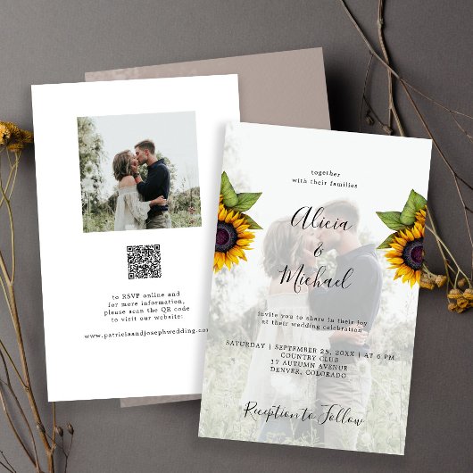 Papier Invitation de mariage rustique à petit budget avec