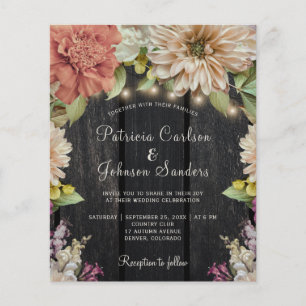 Papier Invitation de mariage rustique et économique pour