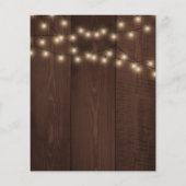 Papier Invitation de mariage rustique florale en bois à p (Dos)