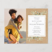 Papier Invitation de mariage rustique kraft à petit budge (Devant)