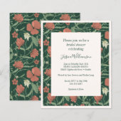 Papier Invitation de mariage rustique verte florale à pet (Devant / Derrière)