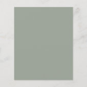 Papier Invitation de mariage sage vert Budget pour une fê (Dos)