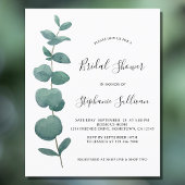 Papier Invitation de mariage simple avec eucalyptus pas c