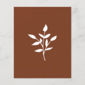 Papier Invitation de mariage simple en terre cuite (Dos)