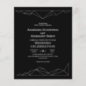 Papier Invitation de mariage simple et économique. (Devant)