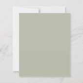Papier Invitation de mariage simple et sage pour une soir (Dos)