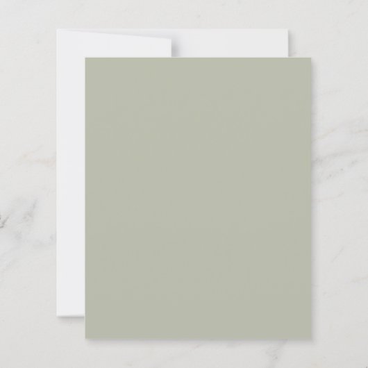 Papier Invitation de mariage simple et sage pour une soir (Dos)
