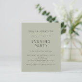 Papier Invitation de mariage simple et sage pour une soir (Debout devant)