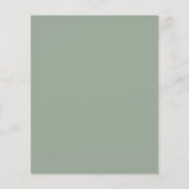 Papier Invitation de mariage simple feuillage vert bon ma (Dos)