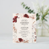 Papier Invitation de mariage tout-en-un à fleurs sauvages (Debout devant)