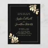 Papier Invitation de mariage tout en un or Eucalyptus (Devant)