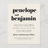 Papier Invitation de mariage tout-en-un Super budget (Devant)