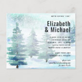 Papier Invitation de mariage Turquoise pour l'aquarelle b (Devant)