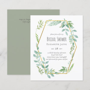 Papier Invitation de mariage vert budget