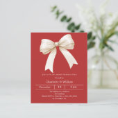 Papier Invitation de Noël à la crème rouge (Debout devant)