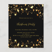Papier Invitation de Noël aux stars de l'or noir (Devant)