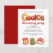 Papier Invitation de Noël Cookie Party (Devant / Derrière)
