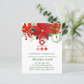 Papier Invitation de Noël d'entreprise (AJOUTER LOGO) Poi (Debout devant)