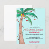 Papier Invitation de Noël pas chère pour une fête d'été s (Devant / Derrière)