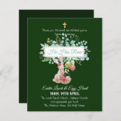 Papier Invitation de Pâques religieuse à budget (Devant / Derrière)