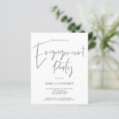 Papier Invitation de partie Engagement de script manuscri (Debout devant)