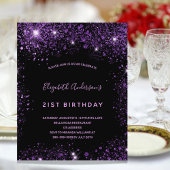 Papier Invitation de parties scintillant d'anniversaire d
