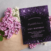 Papier Invitation de parties scintillant d'anniversaire d