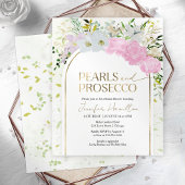 Papier Invitation de Pearls et Prosecco