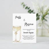 Papier Invitation de Pearls et Prosecco Bridal Show (Debout devant)
