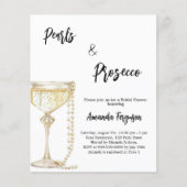 Papier Invitation de Pearls et Prosecco Bridal Show (Devant)