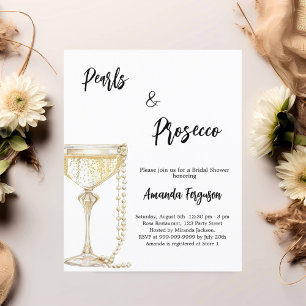 Papier Invitation de Pearls et Prosecco Bridal Show