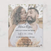 Papier Invitation de photo de mariage pour Voyage vers l' (Devant)